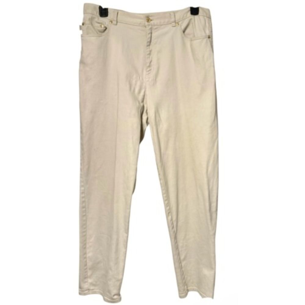Lauren Jeans Company Off White 5-Pocket Jeans Sz. 16 Packable